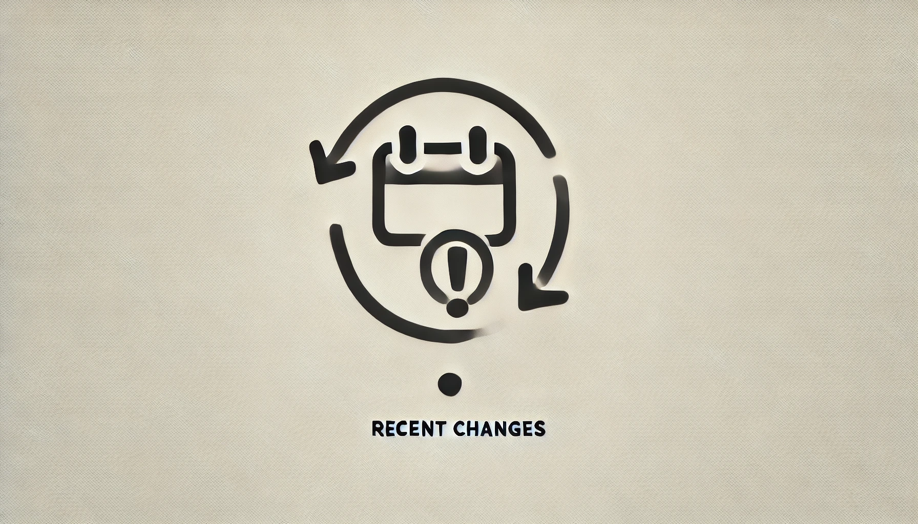 DALL·E 2024 11 05 11.42.52 A very simple and minimalistic image in a 3 2 aspect ratio representing recent changes with only a single icon or symbol like a calendar or